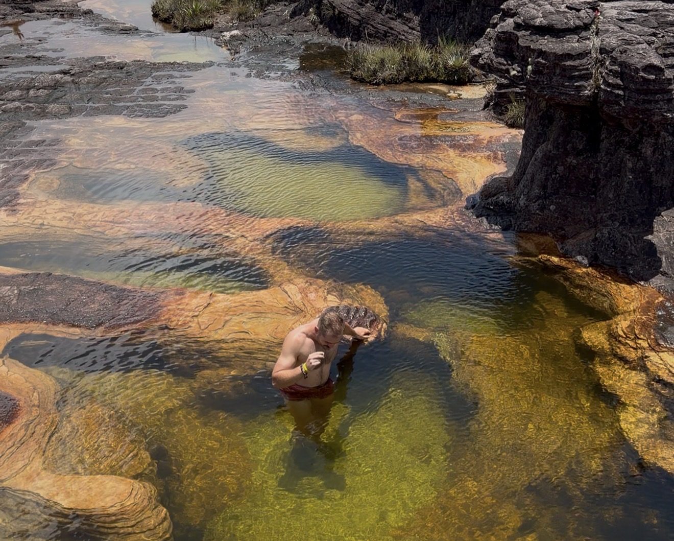 Piscinas naturales de colores en la cumbre del Roraima